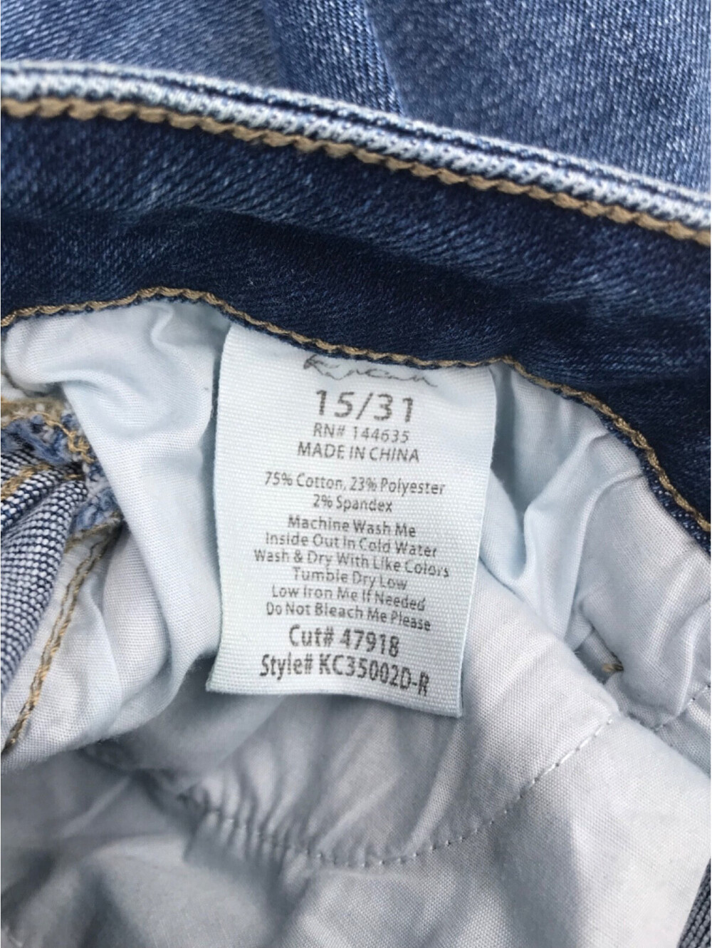 Carlin KanCan Blue Denim Jeans 15/31 Medium Wash Lite Fade on Thighs and Butt - Picture 7 of 11